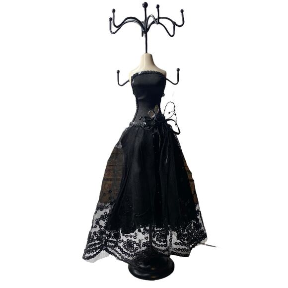 No brand Jewelry - Black Formal Gown Mannequin Elegant Dress Jewelry Necklace Stand Display